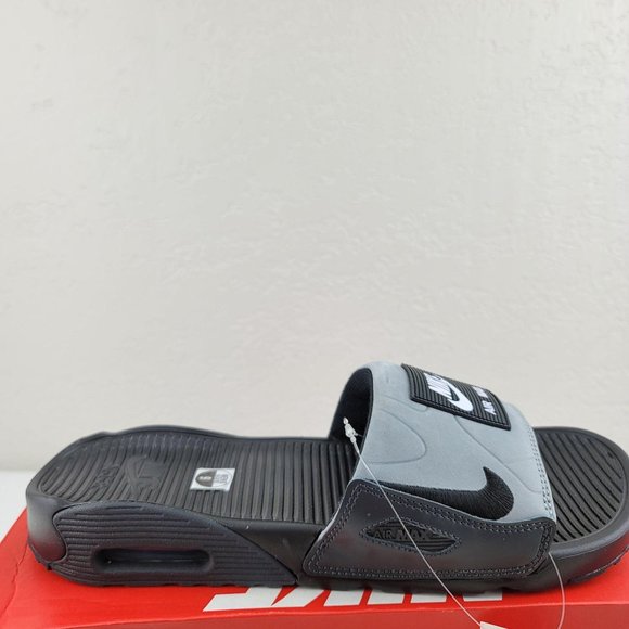 Nike Air Max 90 Slide Black Smoke Grey Sandal Men - Picture 8 of 11